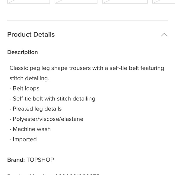 Topshop Belt Peg Pants - Picture 5 of 6